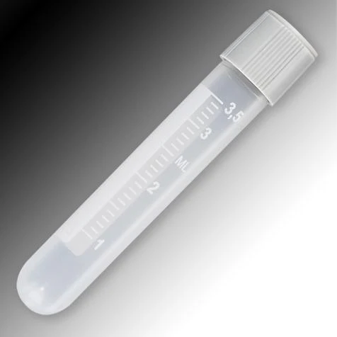 Globe Scientific Polypropylene Self-Standing Sample Tube w/External Threads, White Graduations & Marking Area - Image 5