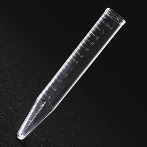 Globe Scientific Centrifuge Tube, 15mL, PS, Molded Graduations, with Separate Natural Plug Cap, Cs/1000
