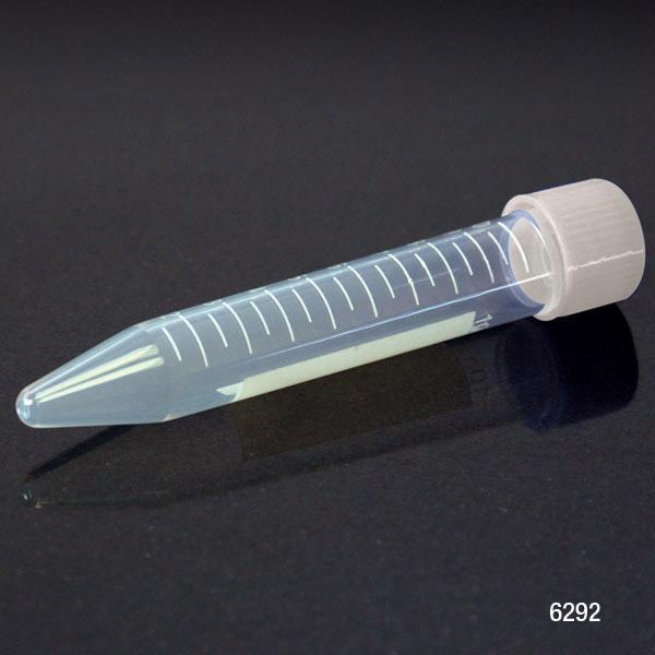 Globe Scientific Polypropylene 10mL Centrifuge Tube w/Attached Screw Cap and Printed Graduations - Image 2