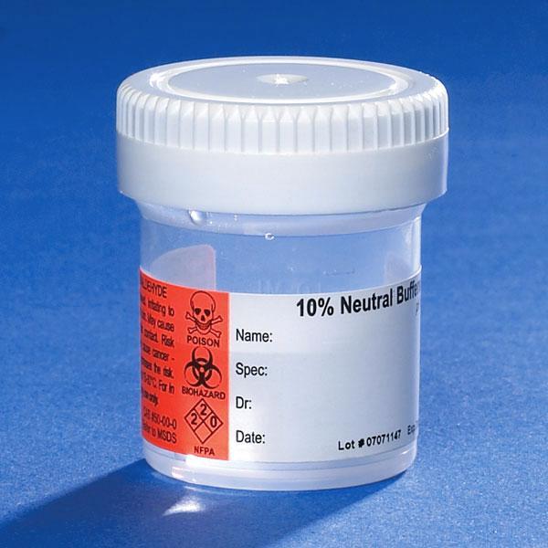 Globe Scientific Tite-Rite Formalin Filled Container with Click Close Lid