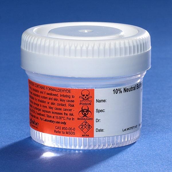Globe Scientific Tite-Rite Formalin Filled Container with Click Close Lid - Image 2