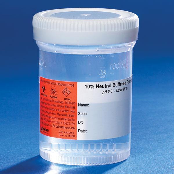 Globe Scientific Tite-Rite Formalin Filled Container with Click Close Lid - Image 5