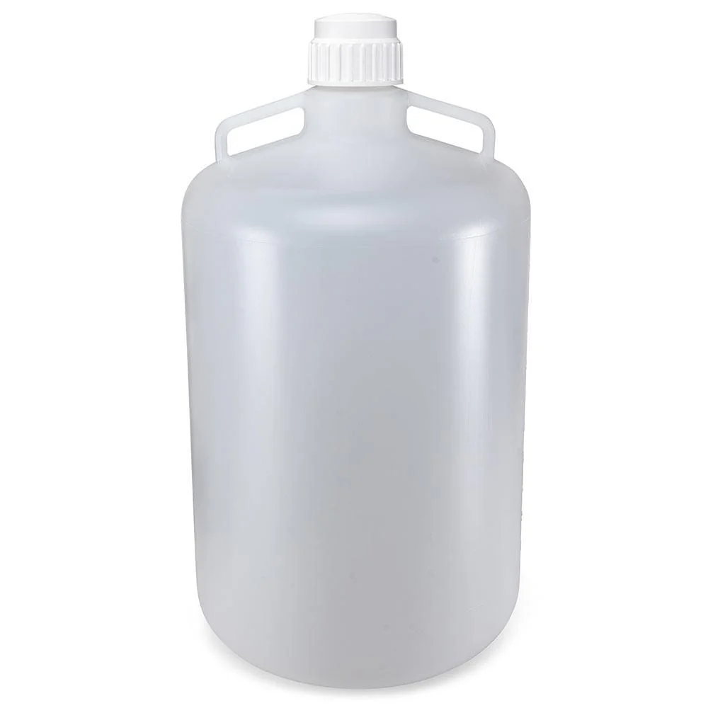 Globe Scientific Diamond RealSeal Round Polypropyleme Carboy, with Handles, White PP Screwcap and Molded Graduations, Autoclavable - Image 3
