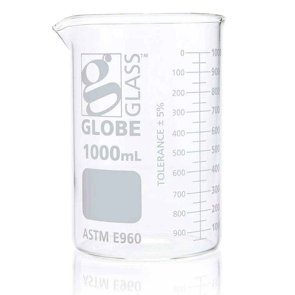 Globe Scientific Globe Glass Low Form Griffin Style Beaker, Dual Graduations, ASTM E961Beaker, - Image 10
