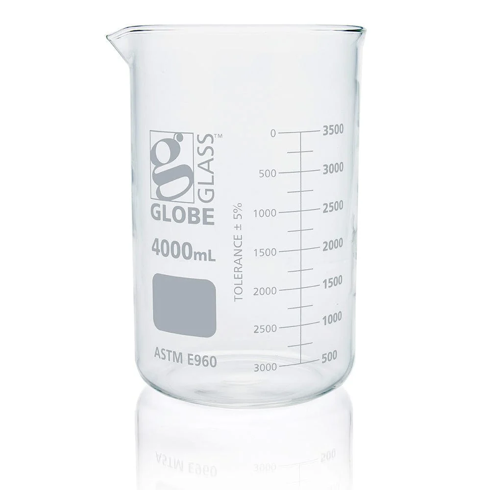 Globe Scientific Globe Glass Low Form Griffin Style Beaker, Dual Graduations, ASTM E961Beaker, - Image 12