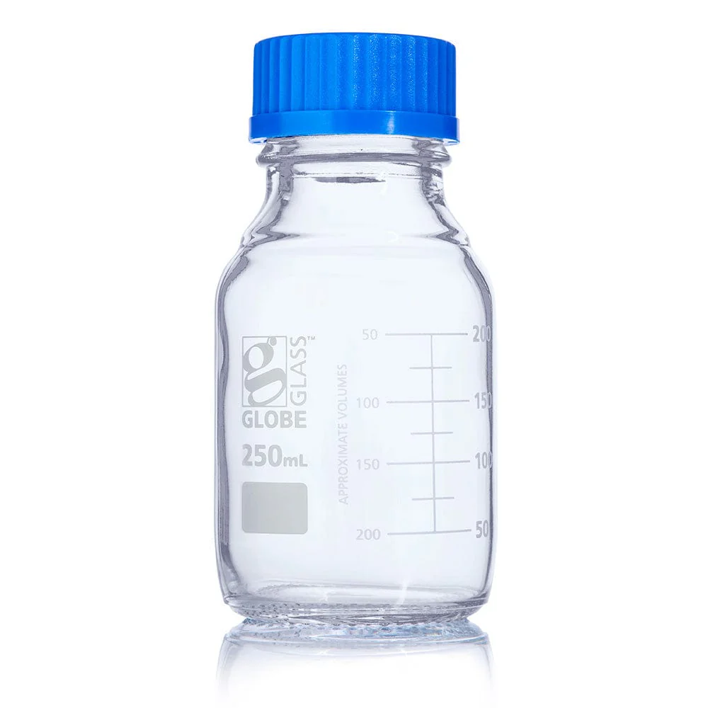 Globe Scientific Globe Glass Media Bottle w/ Screw Cap and Dual Graduations - Image 3