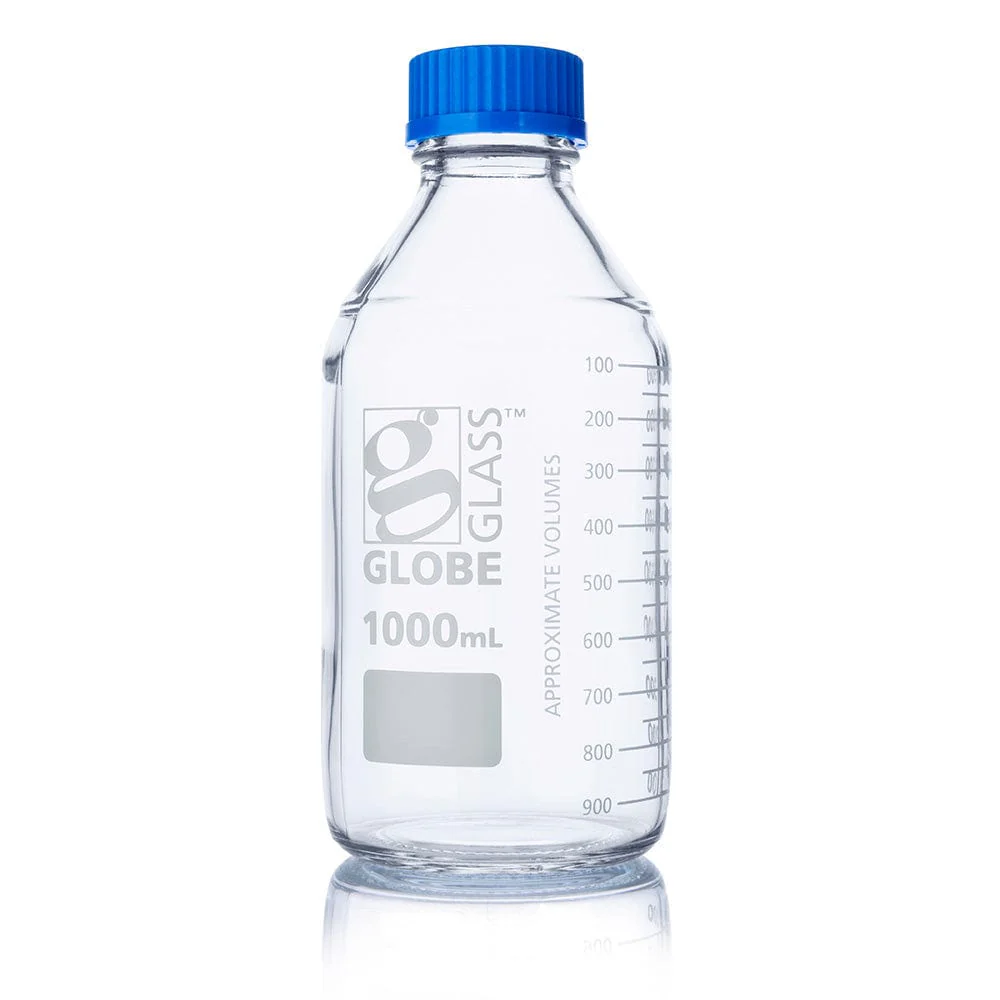 Globe Scientific Globe Glass Media Bottle w/ Screw Cap and Dual Graduations - Image 5