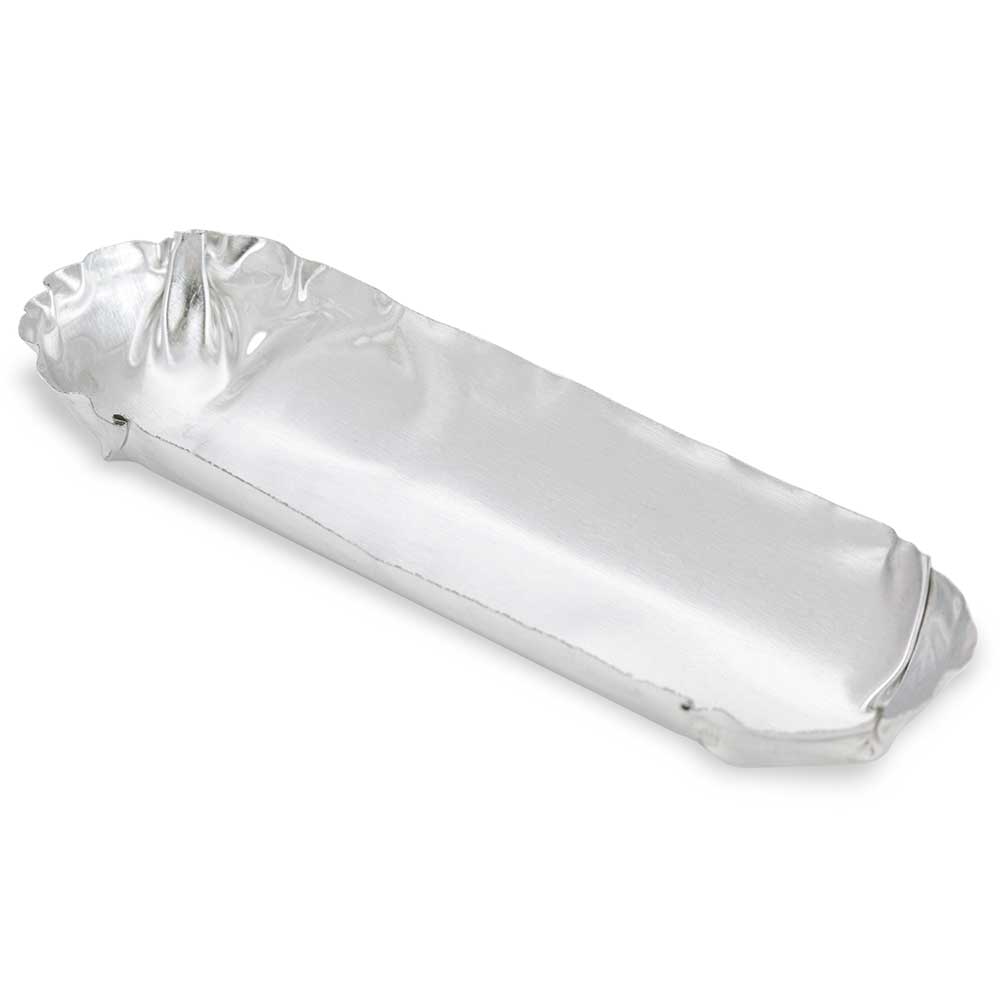 Globe Scientific Aluminum Weigh Dish, U Round, 65 L x 18W x 9mmH, 10ml, Box/100