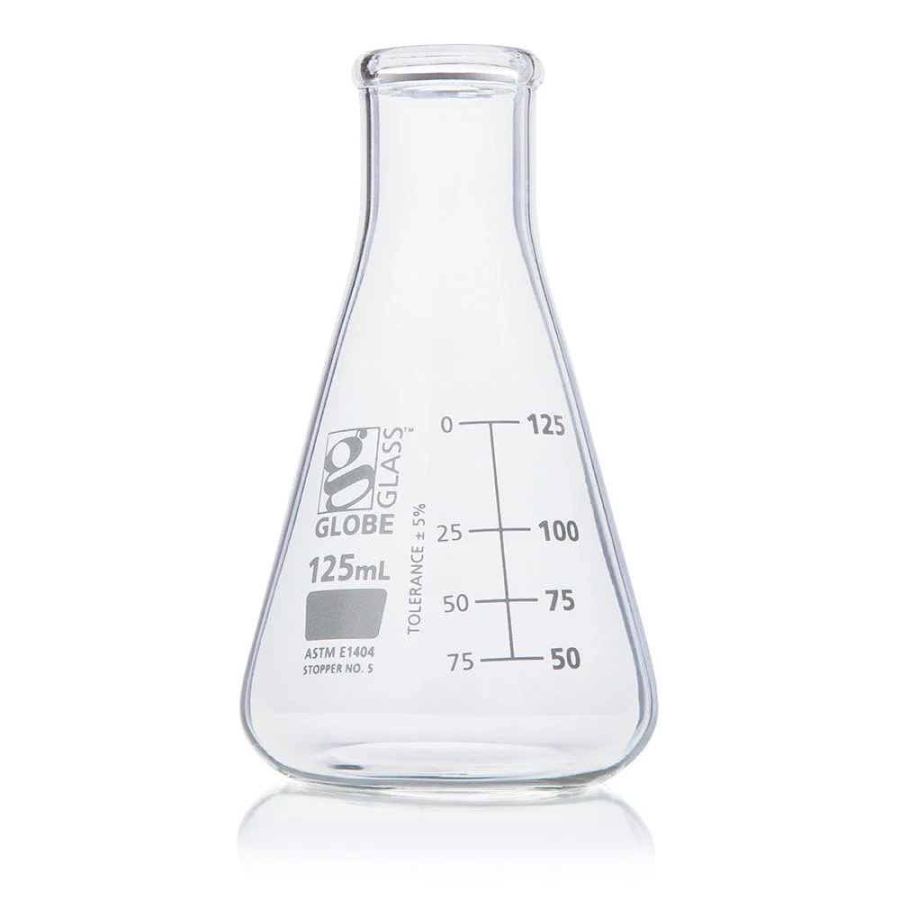 Globe Scientific Globe Glass Erlenmeyer Flask w/Dual Graduations - Image 3
