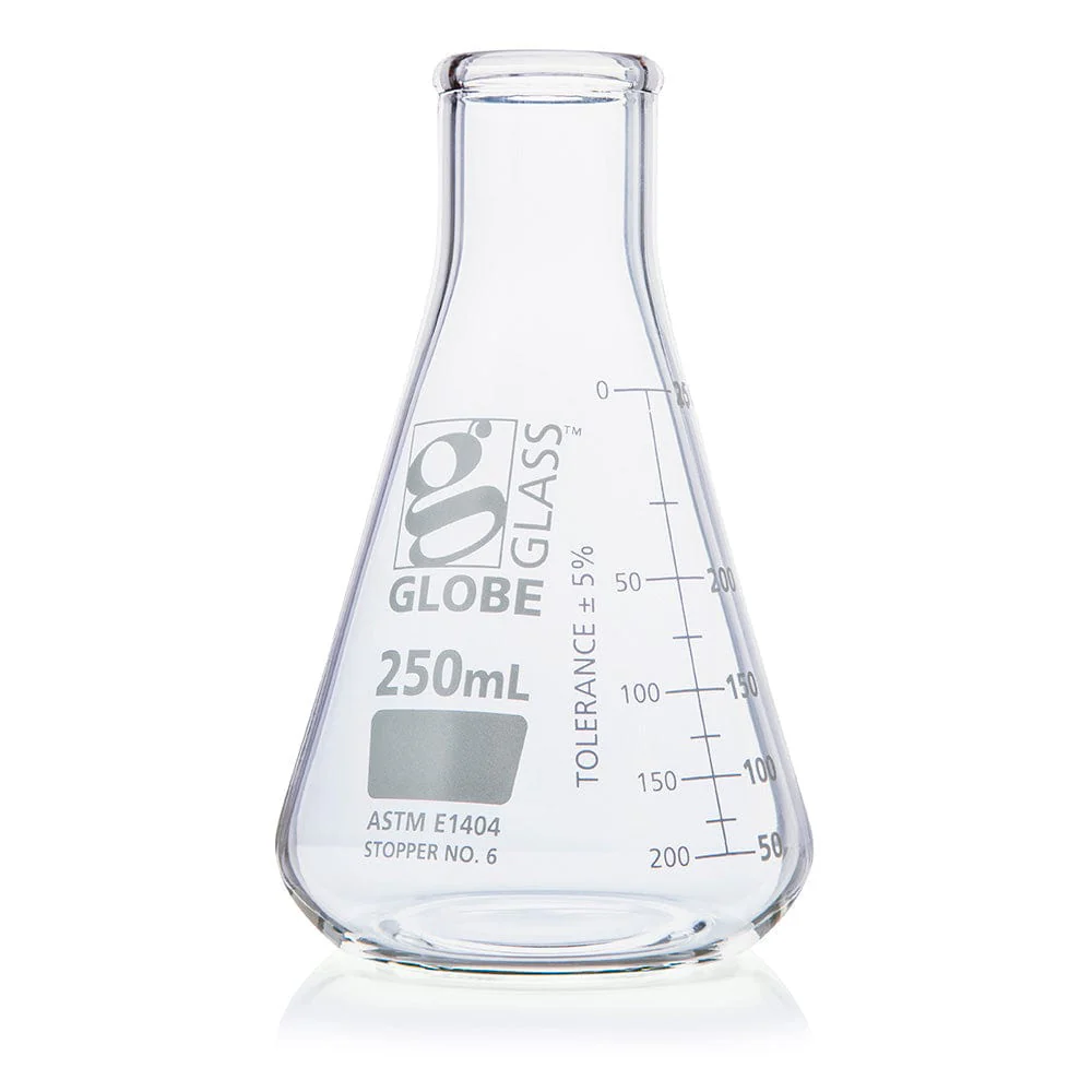 Globe Scientific Globe Glass Erlenmeyer Flask w/Dual Graduations - Image 4
