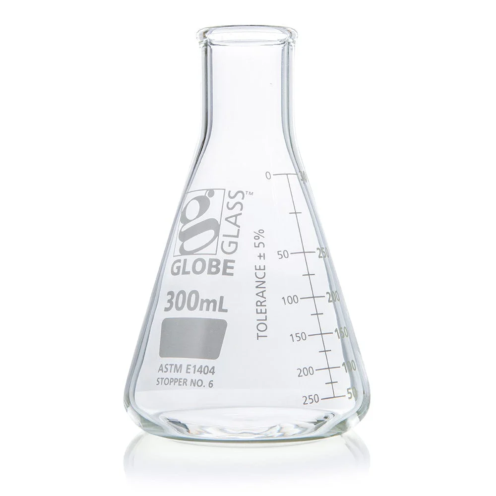 Globe Scientific Globe Glass Erlenmeyer Flask w/Dual Graduations - Image 5