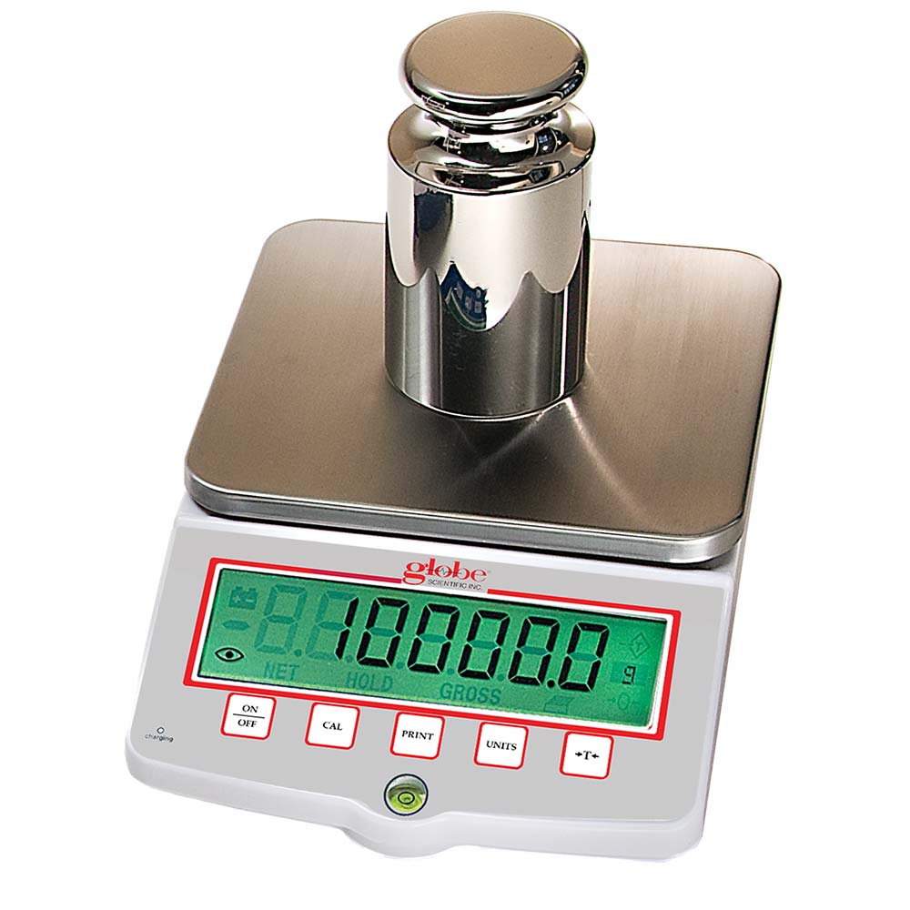 Globe Scientific 1000g X 0.01g Portable High Capacity Toploading Balance Precision with External Calibration and Rechargeable Internal Battery - Image 4