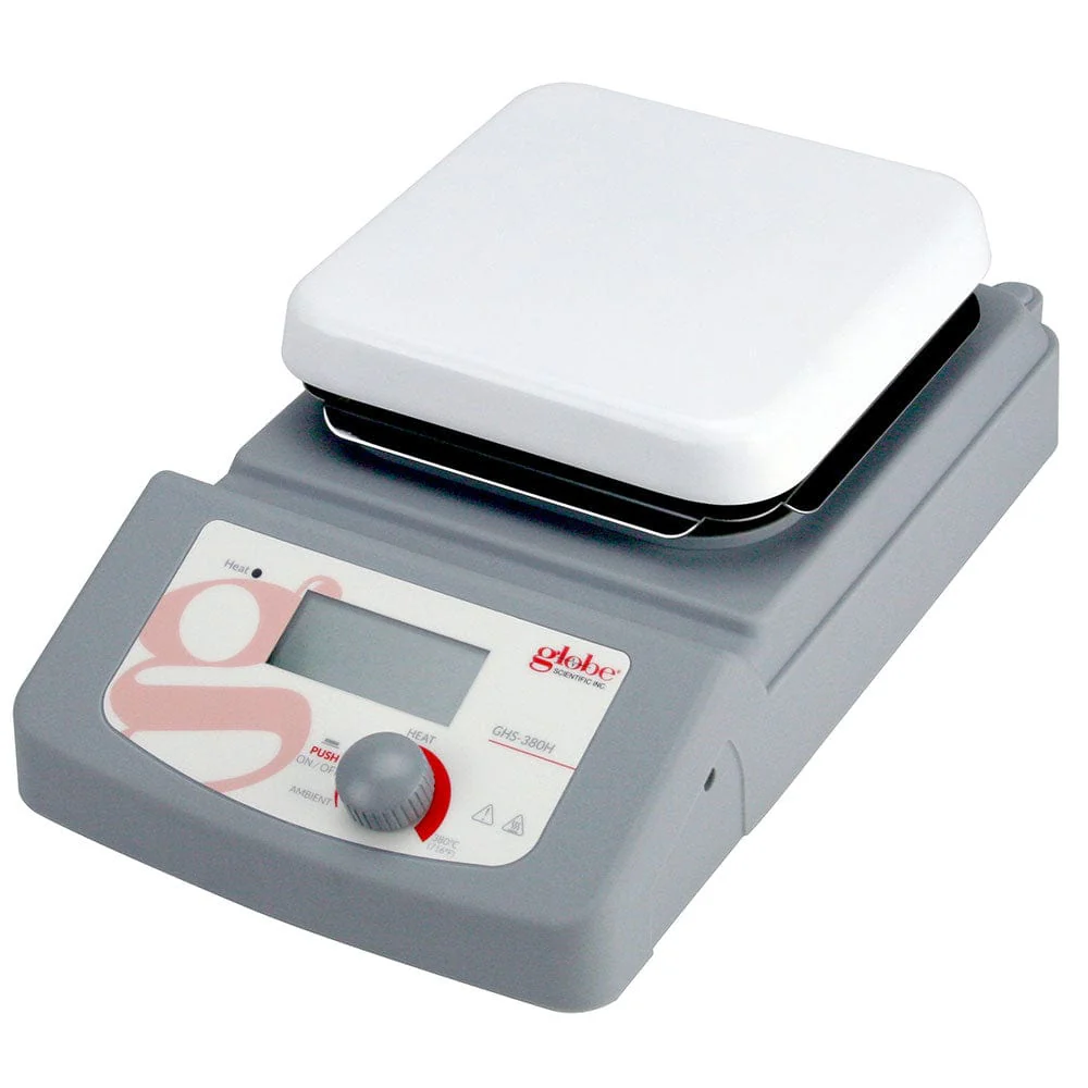 Globe Scientific Hotplate, Digital, 380C Maximum Temperature, 5.5 x 5.5 inch ceramic coated top plate, 100-120v, 50-60Hz