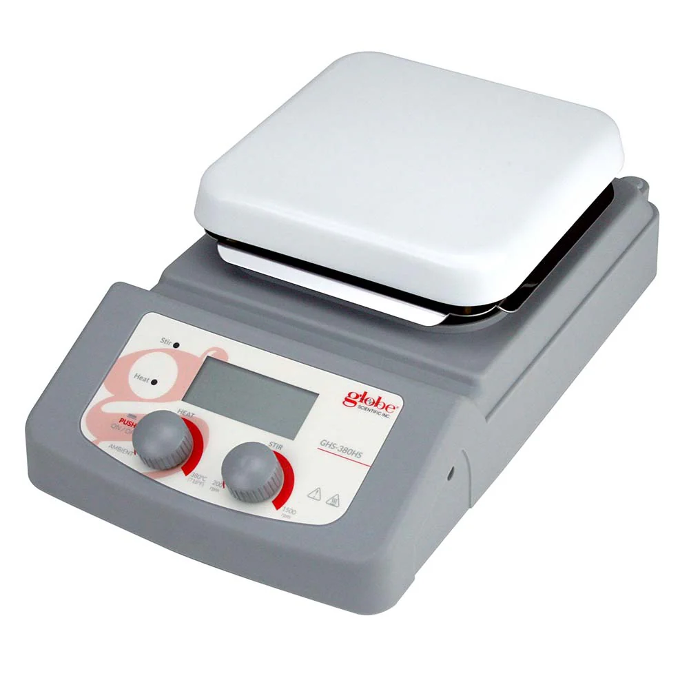 Globe Scientific Hotplate Stirrer, Digital, 380C Maximum Temperature, 5.5 x 5.5