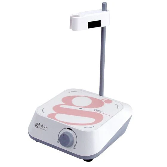 Globe Scientific Magnetic Stirrer, Square, with Custom Labels, 100-240v, 50/60Hz, with US, UK and EU plugs, 300-2000rpm, Retort stand, PET surface - Image 2