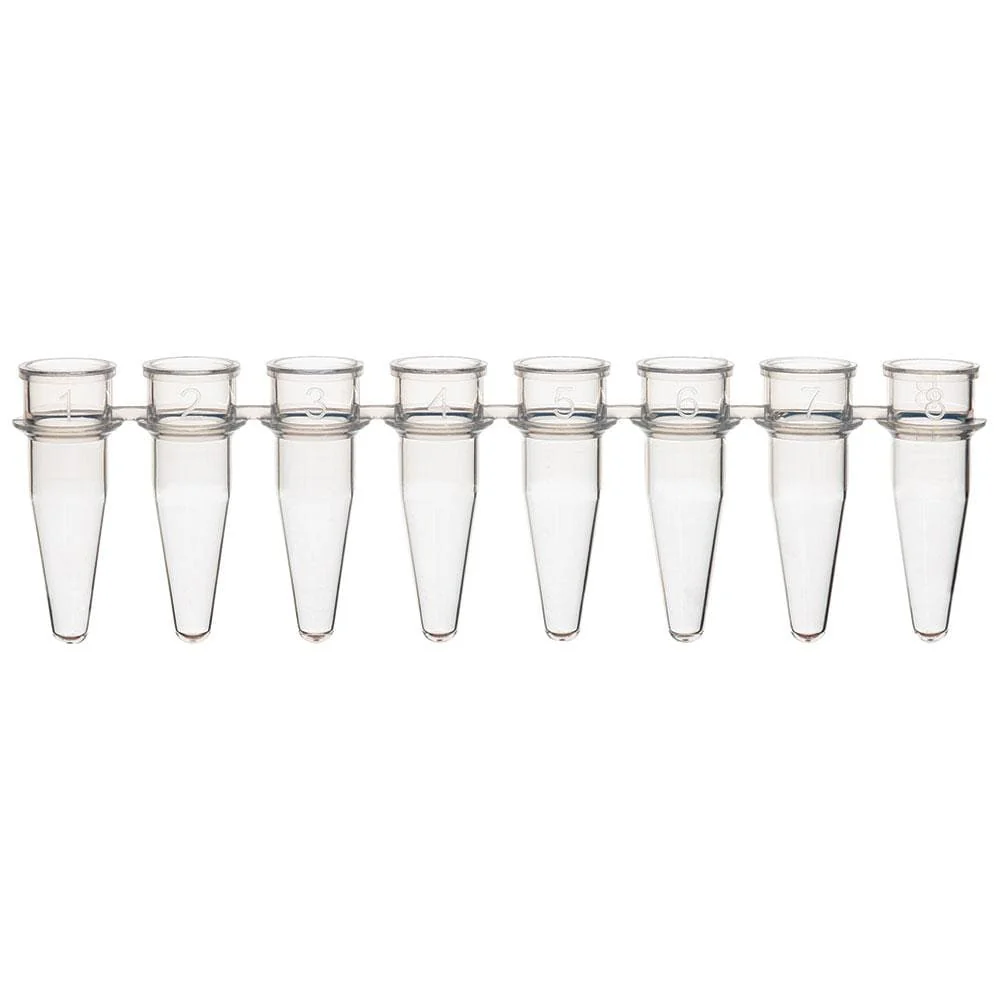 Globe Scientific Individual PCR Tube with Dome Cap, Clear - Image 3