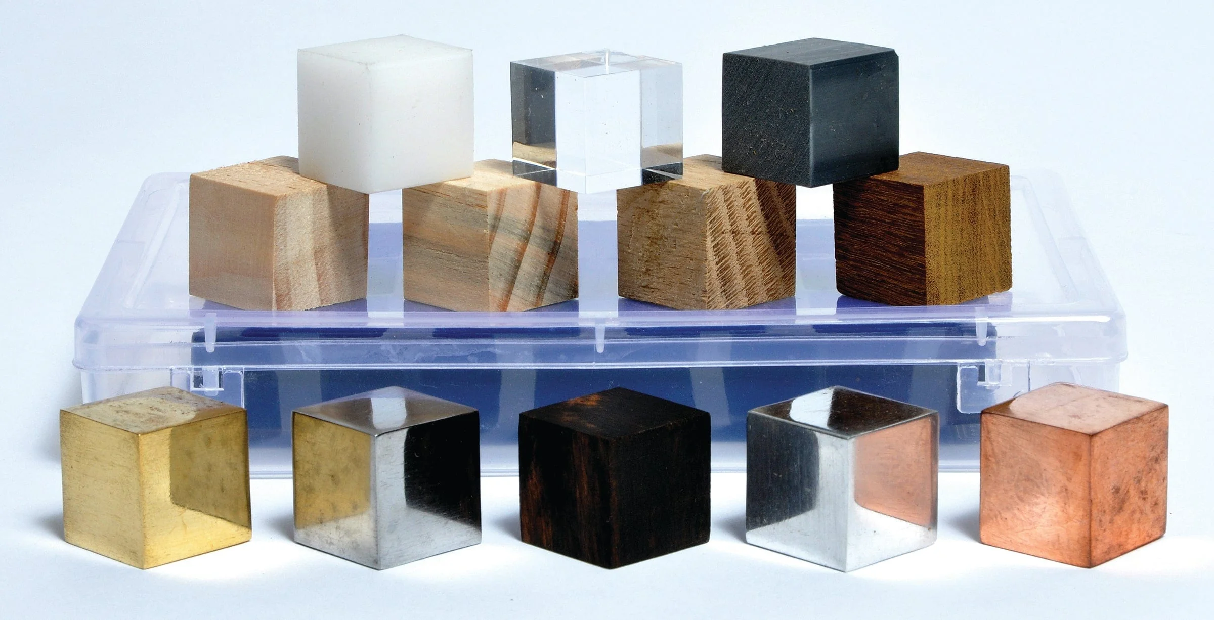 United Scientific Density Cube Set Of 12 In Plastic Storage Box