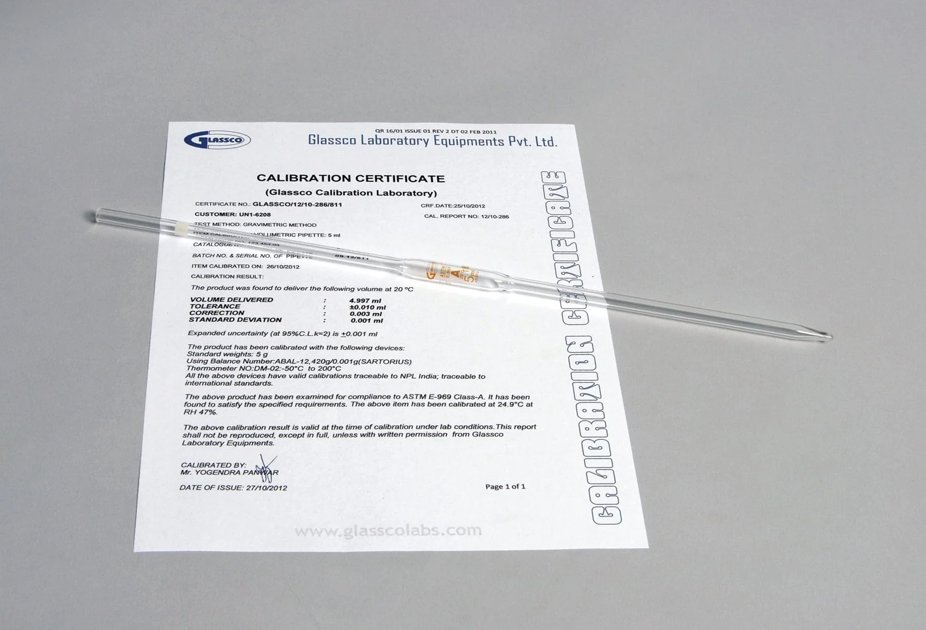 United Scientific™ PIPETTES, VOLUMETRIC, CLASS A - Image 2