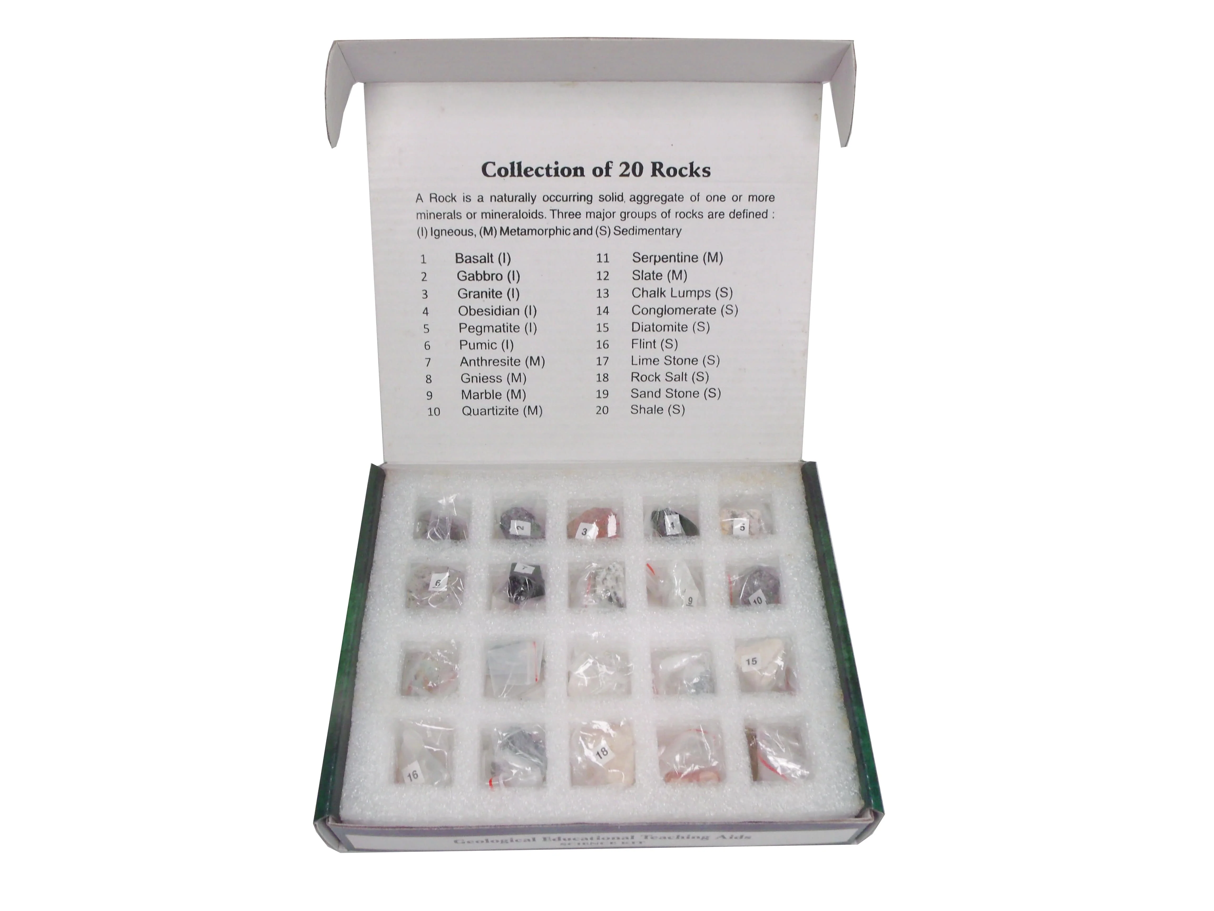 United Scientific Rock Collection, 20 Specimens