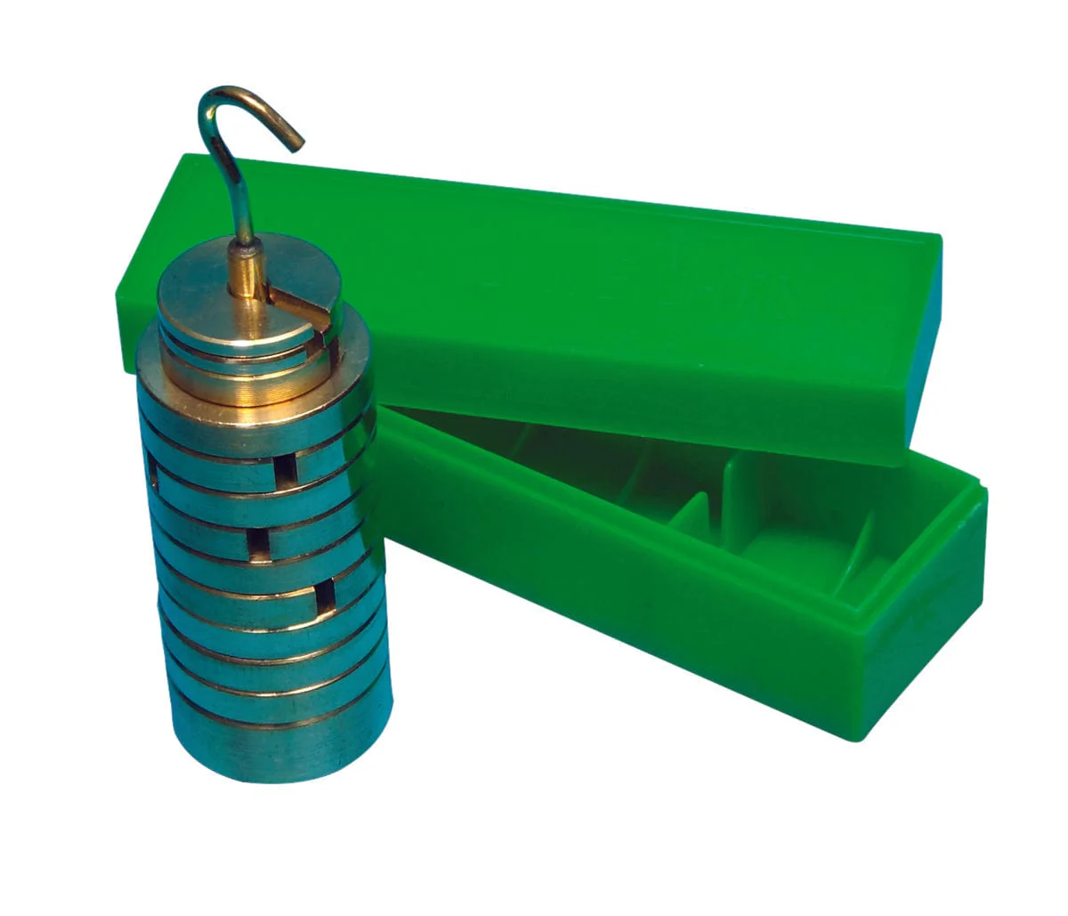 United Scientific Slotted Weight Set Of 13, With Hanger & Case