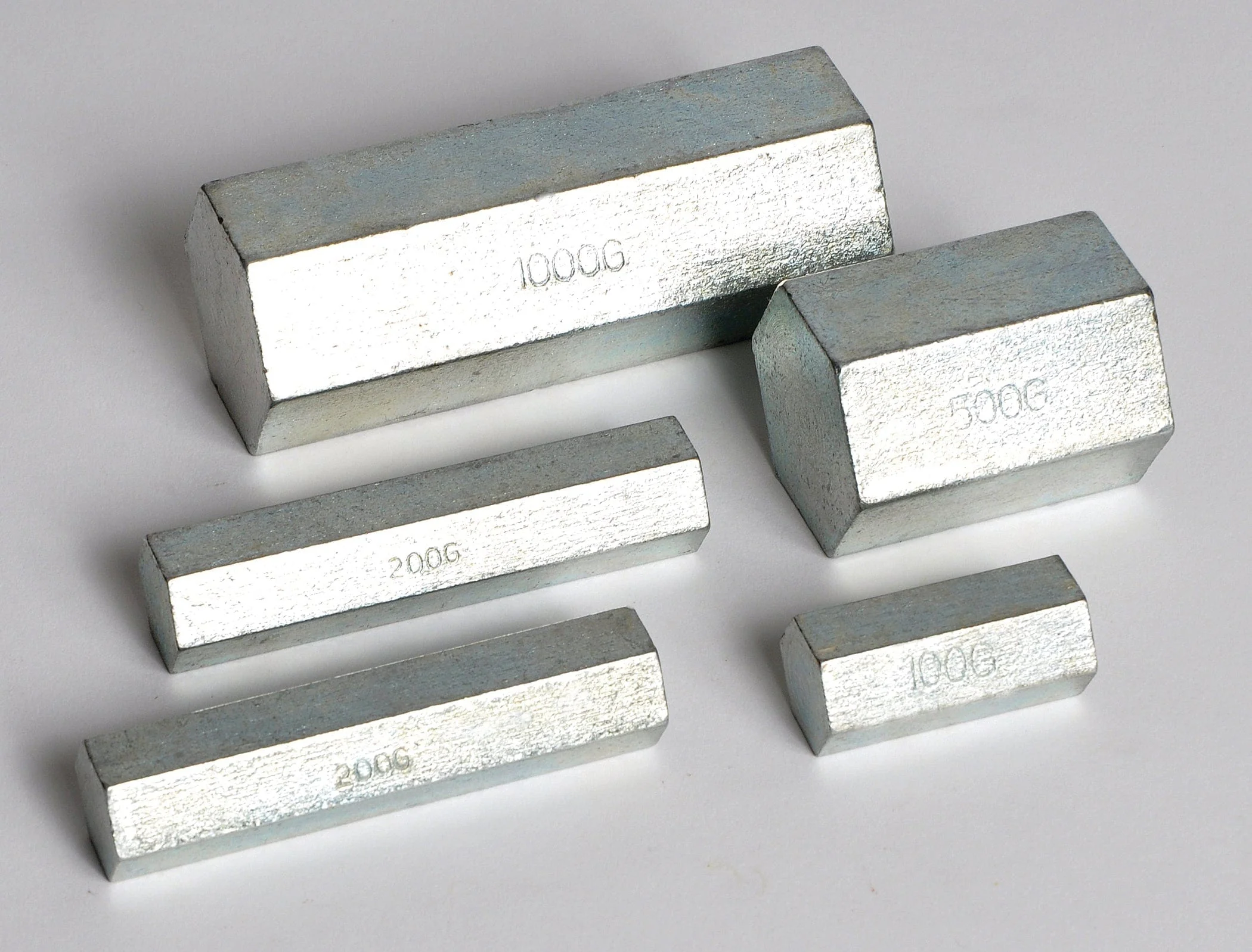 United Scientific Hexagonal Mass Set Of 5, Plated