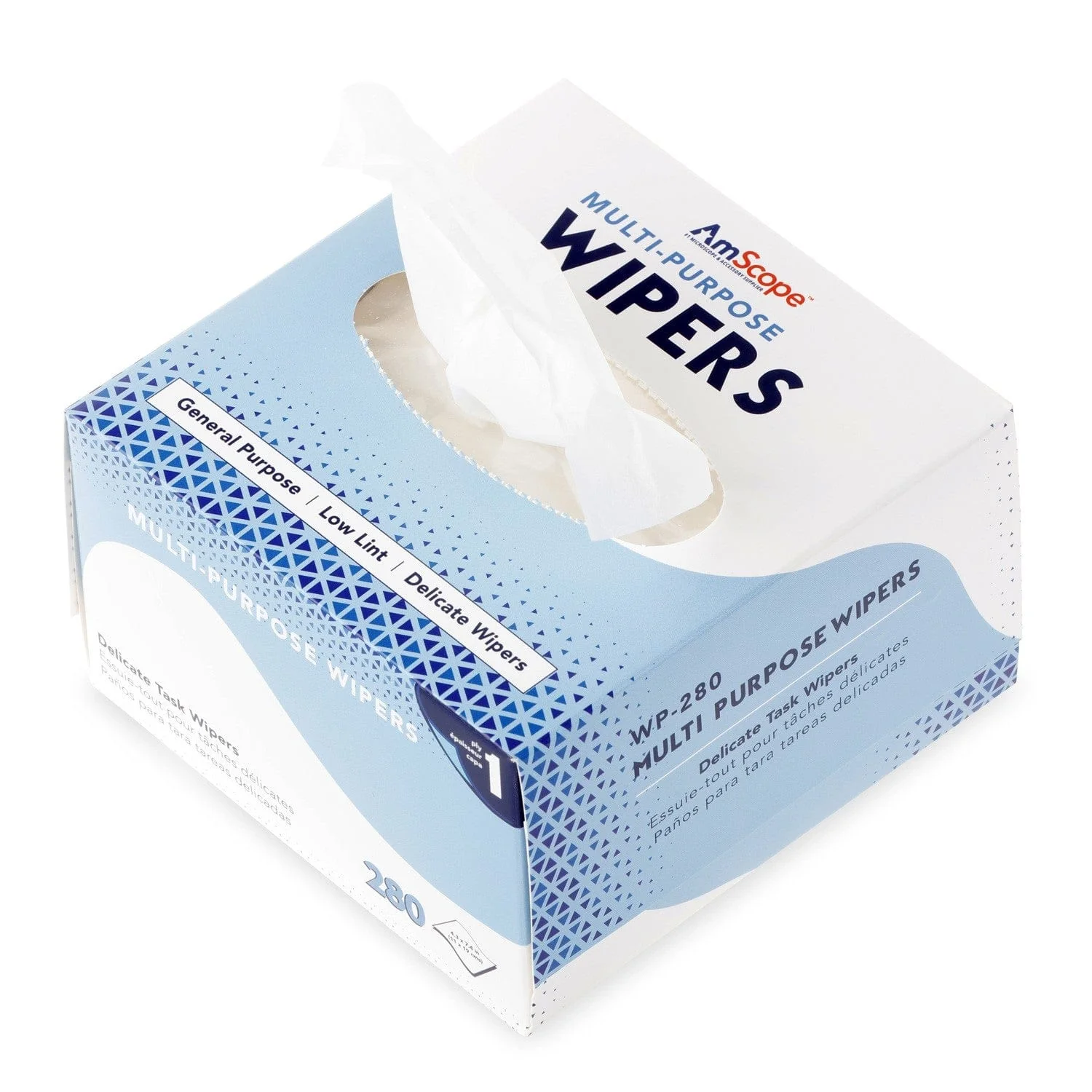 AmScope Multi-Purpose Task Wipers - 280 Count - Image 2