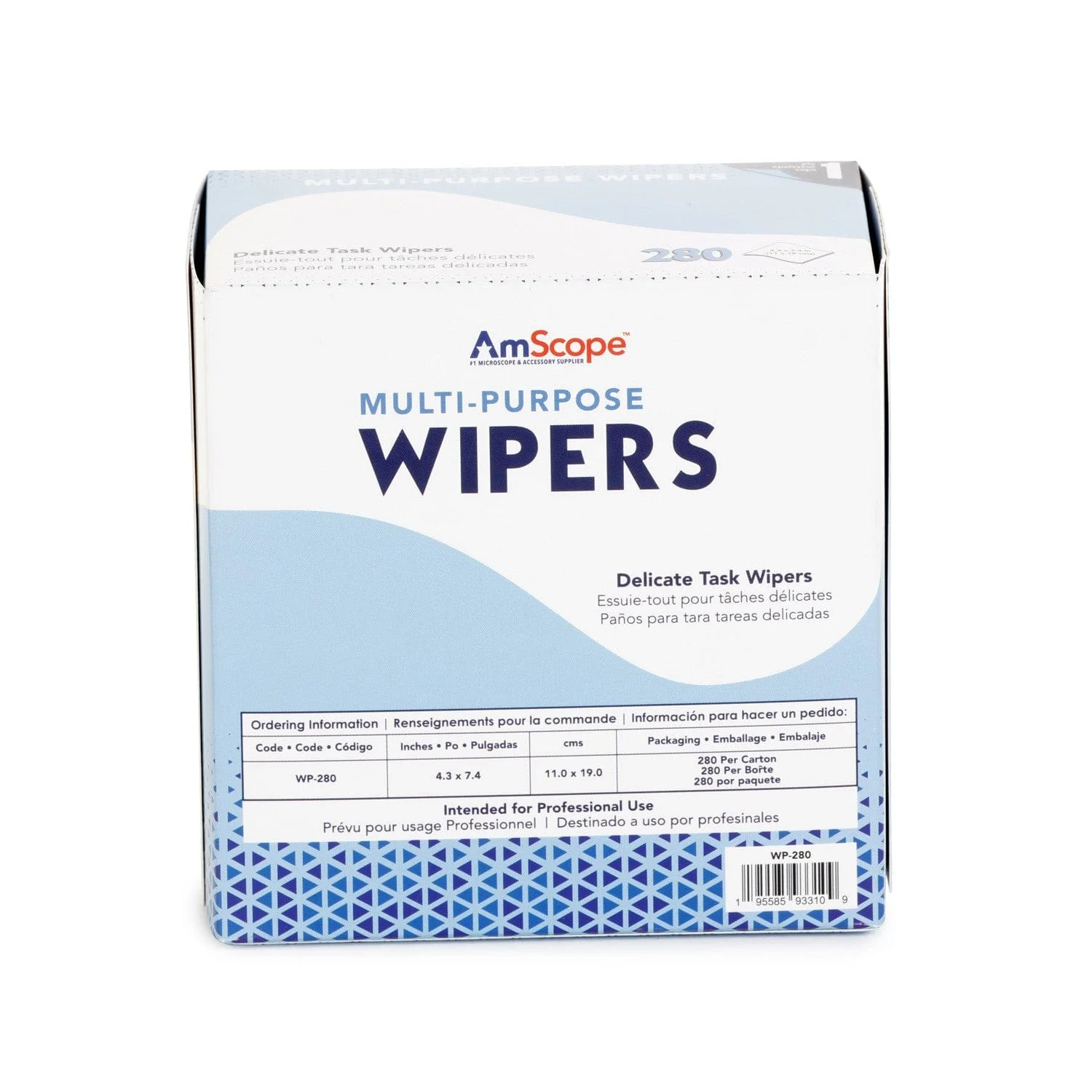 AmScope Multi-Purpose Task Wipers - 280 Count - Image 4
