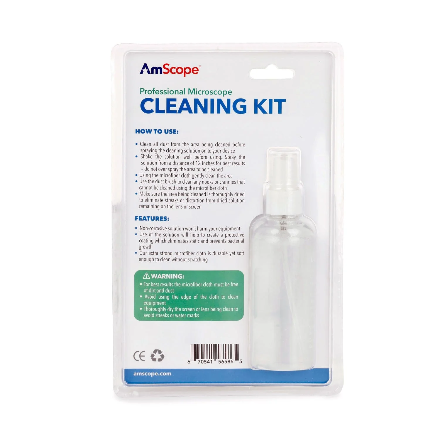 AmScope 3-in-1 Professional Cleaning Kit for Microscopes, Cameras, Laptops, and LCD Screens - Image 2