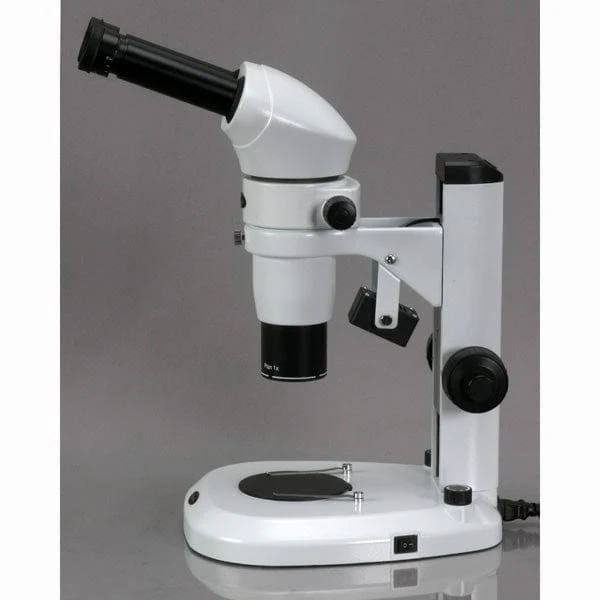 AmScope PM240 Series Zoom Binocular Stereo Microscope 8X-80X Magnification on Track Stand with Common Main Objective(CMO) - Image 4