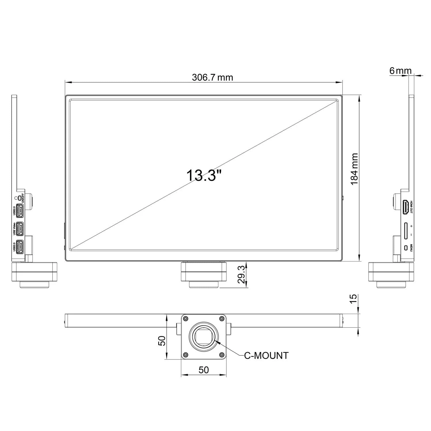 AmScope Digital Imaging System with 13.3" Screen - Image 5