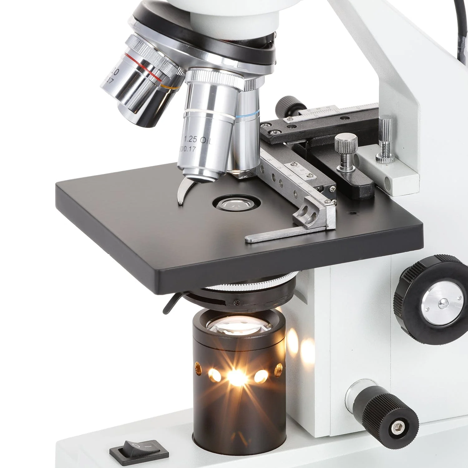 40X-1000X Dual-View Compound Microscope with Mechanical Stage - Image 4