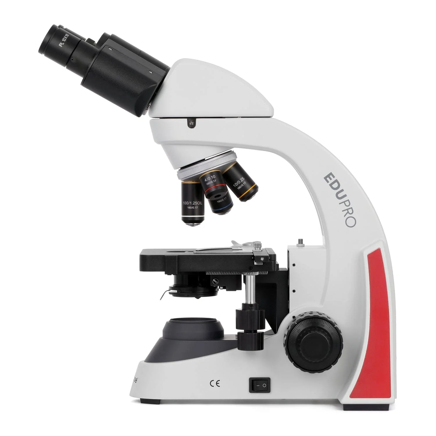 AmScope EduPro EDU550 Series Binocular Compound Microscope with 2-layer mechanical stage and 3W LED illumination - Image 3