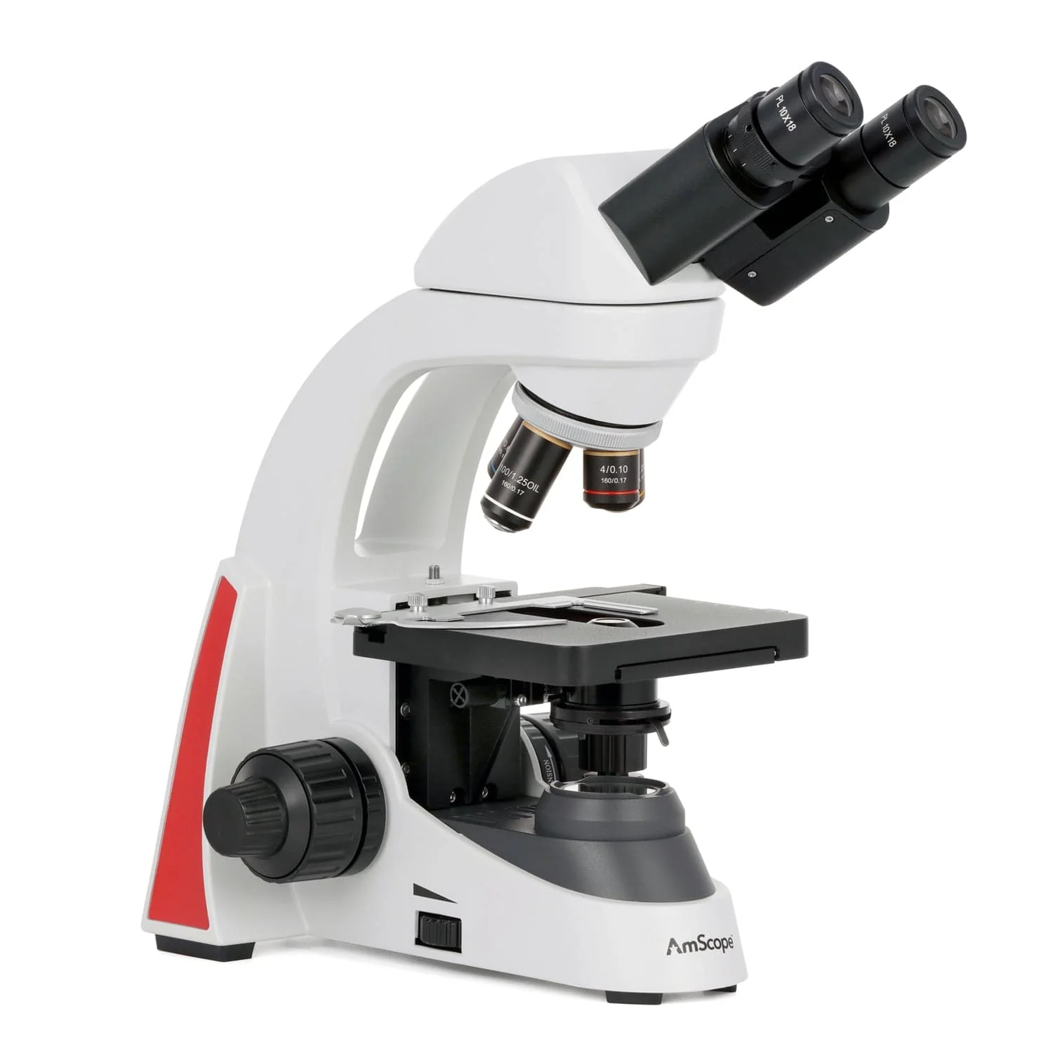 AmScope EduPro EDU550 Series Binocular Compound Microscope with 2-layer mechanical stage and 3W LED illumination - Image 5