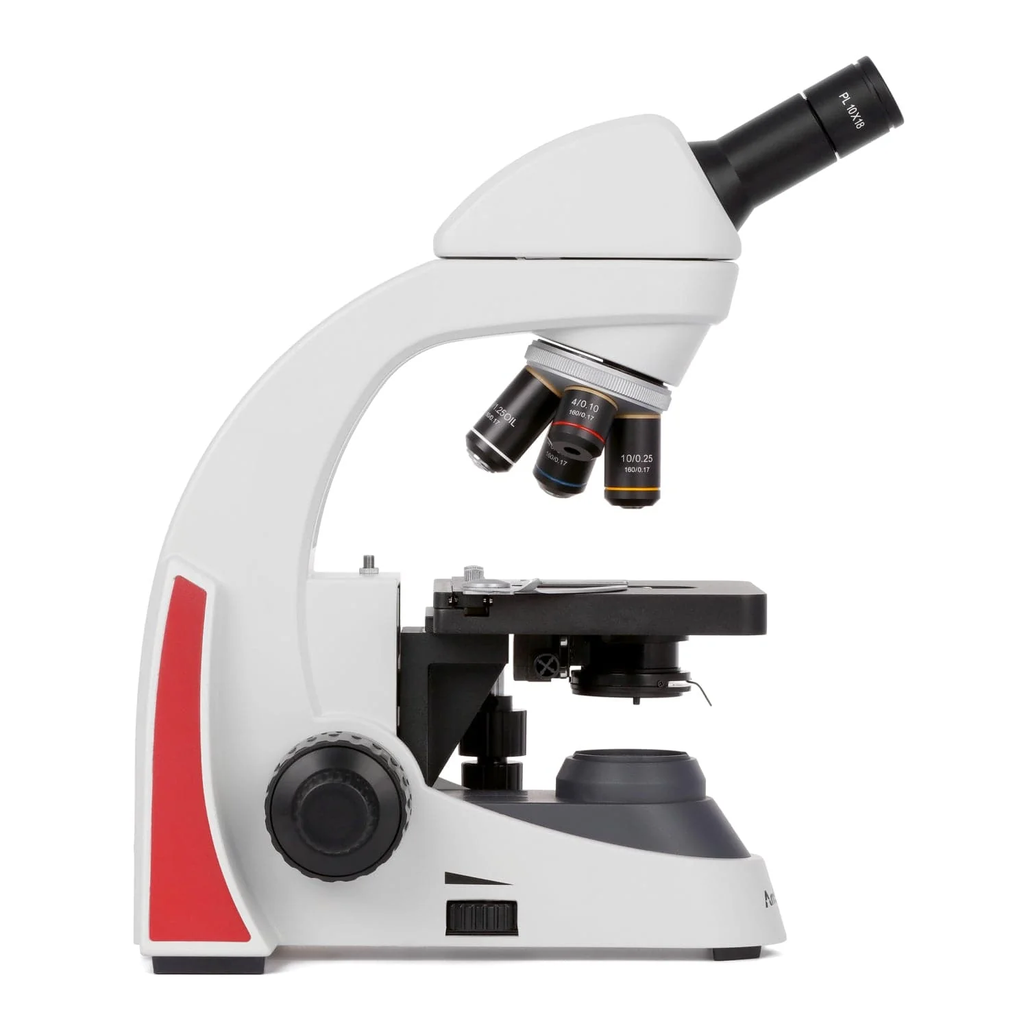 AmScope EduPro EDU550 Series Monocular Compound Microscope with 2-layer mechanical stage and 3W LED illumination - Image 4