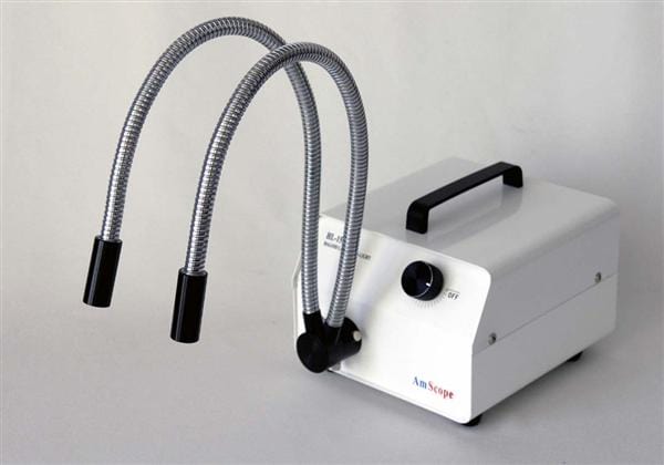 AmScope Dual Gooseneck Fiber Optic Attachment For Microscope Illuminators - Image 2