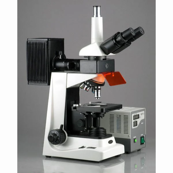 AmScope FM320 Series EPI Fluorescence Trinocular Compound Microscope 40X-1600X Magnification - Image 3
