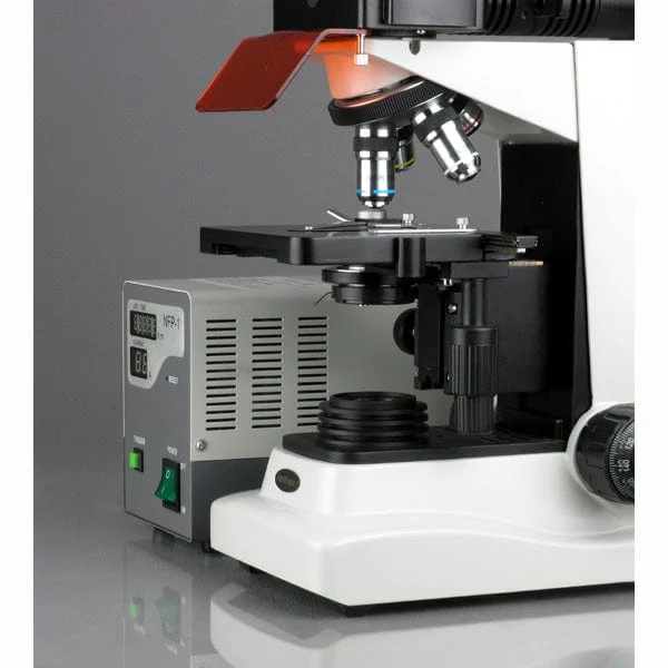 AmScope FM320 Series EPI Fluorescence Trinocular Compound Microscope 40X-1600X Magnification and 9MP Digital Camera - Image 6