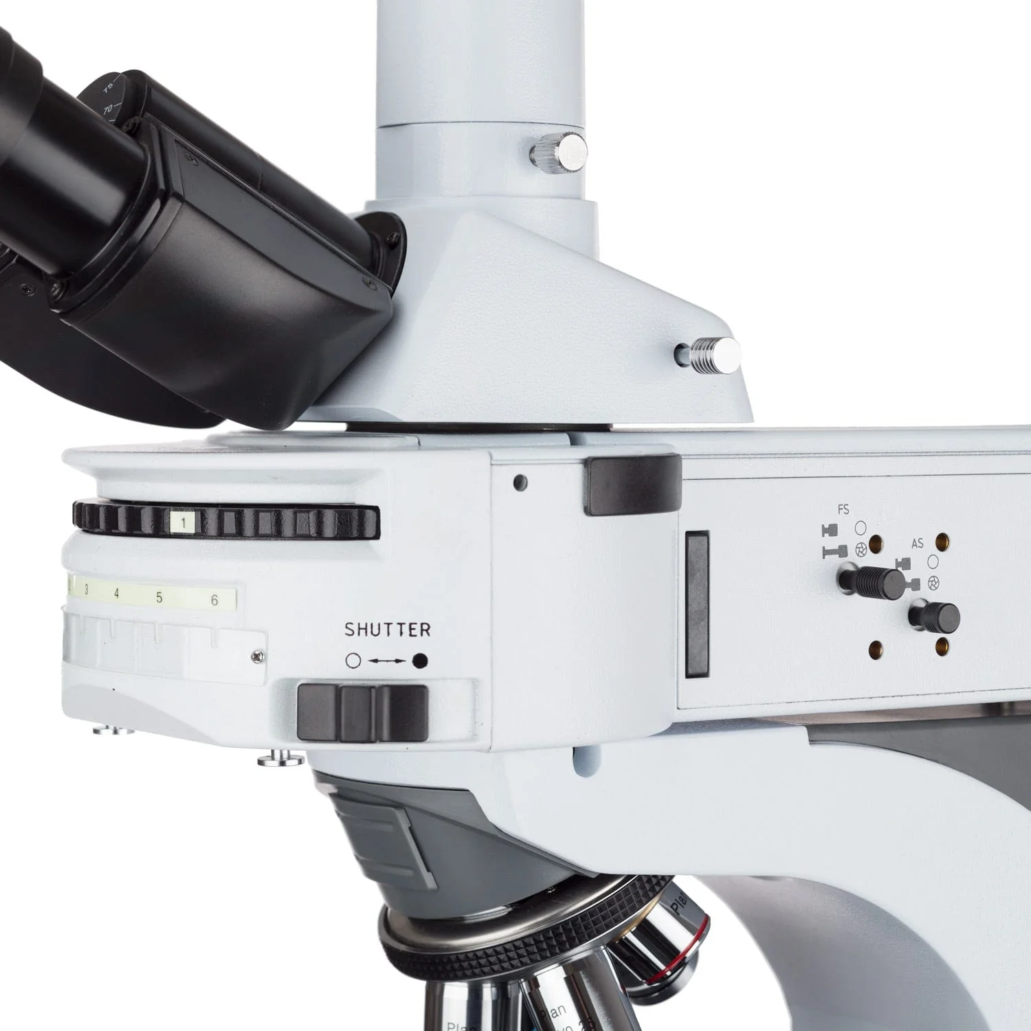 AmScope FM820 Series Upright Fluorescence Trinocular Compound Microscope 40X-1000X Magnification with Rotating Multi-filter Turret and 10MP Camera - Image 4