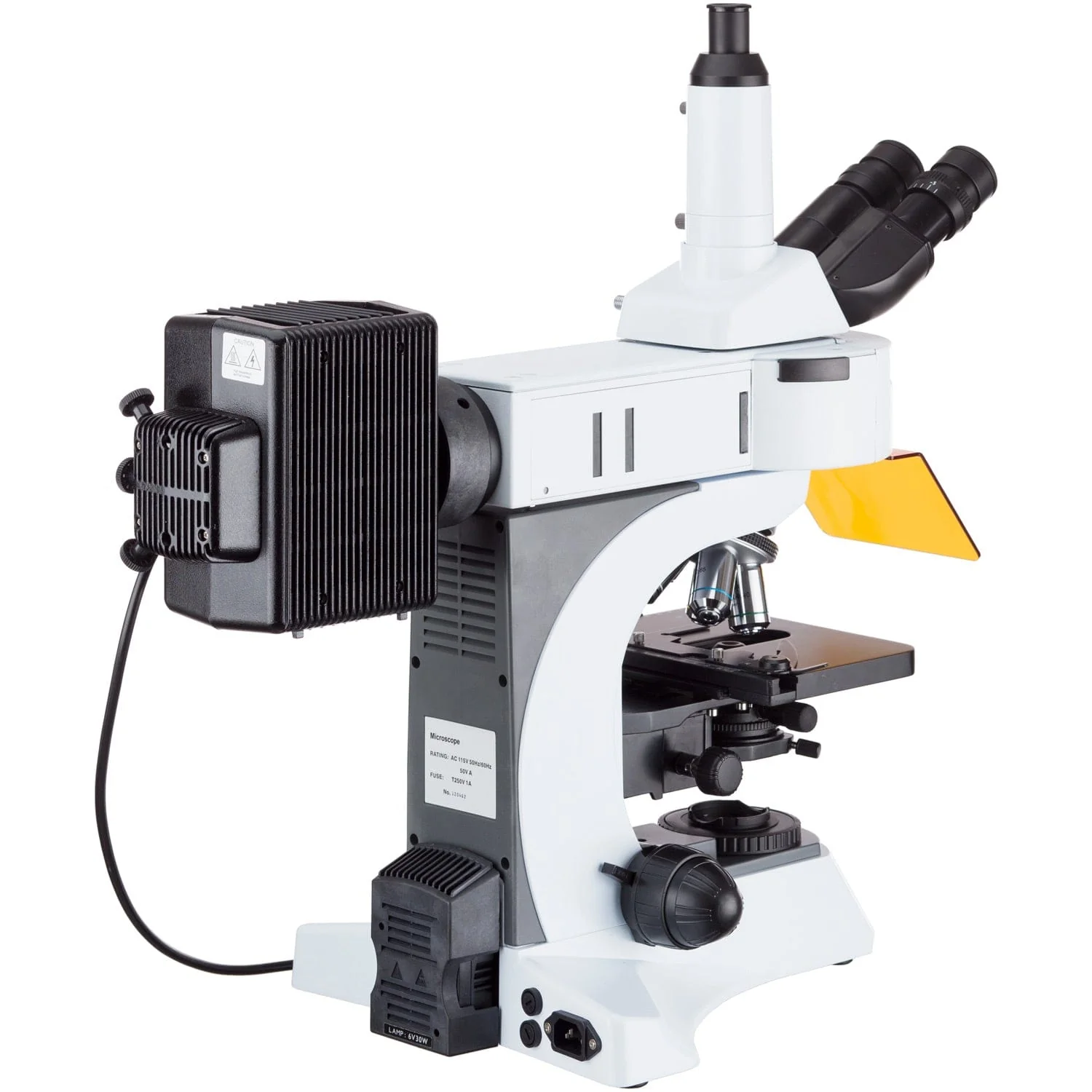 AmScope FM820 Series Upright Fluorescence Trinocular Compound Microscope 40X-1000X Magnification with Rotating Multi-filter Turret and 14MP Camera - Image 3