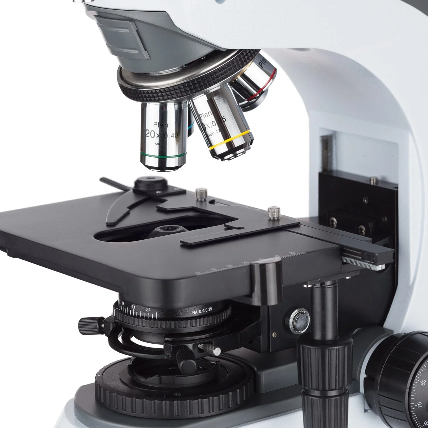 AmScope FM820 Series Upright Fluorescence Trinocular Compound Microscope 40X-1000X Magnification with Rotating Multi-filter Turret and 14MP Camera - Image 8