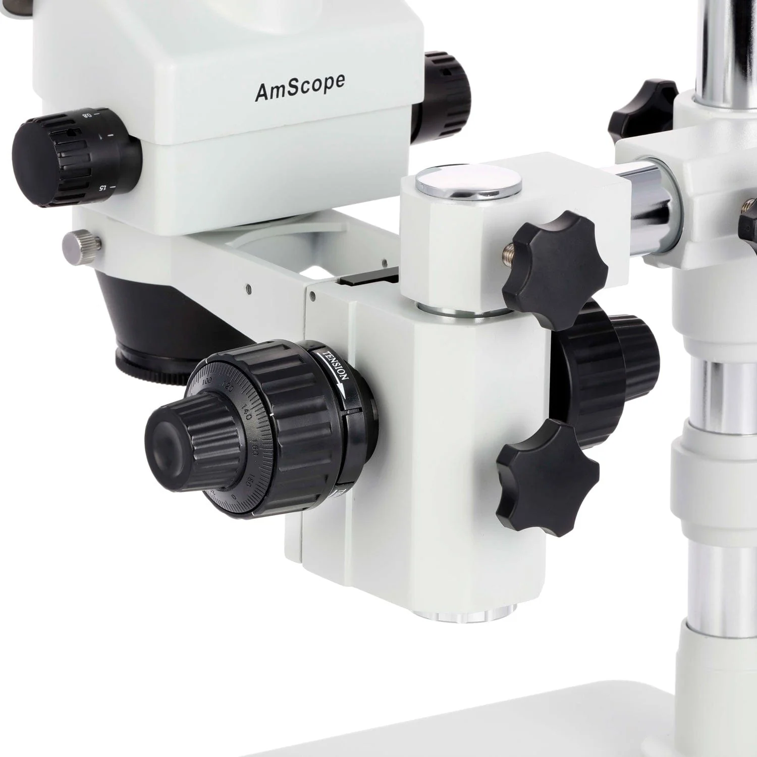 AmScope Stereo Microscope Focusing Block with Coarse and Fine Focus, 76mm Collar, 32mm Tube Mount - Image 5