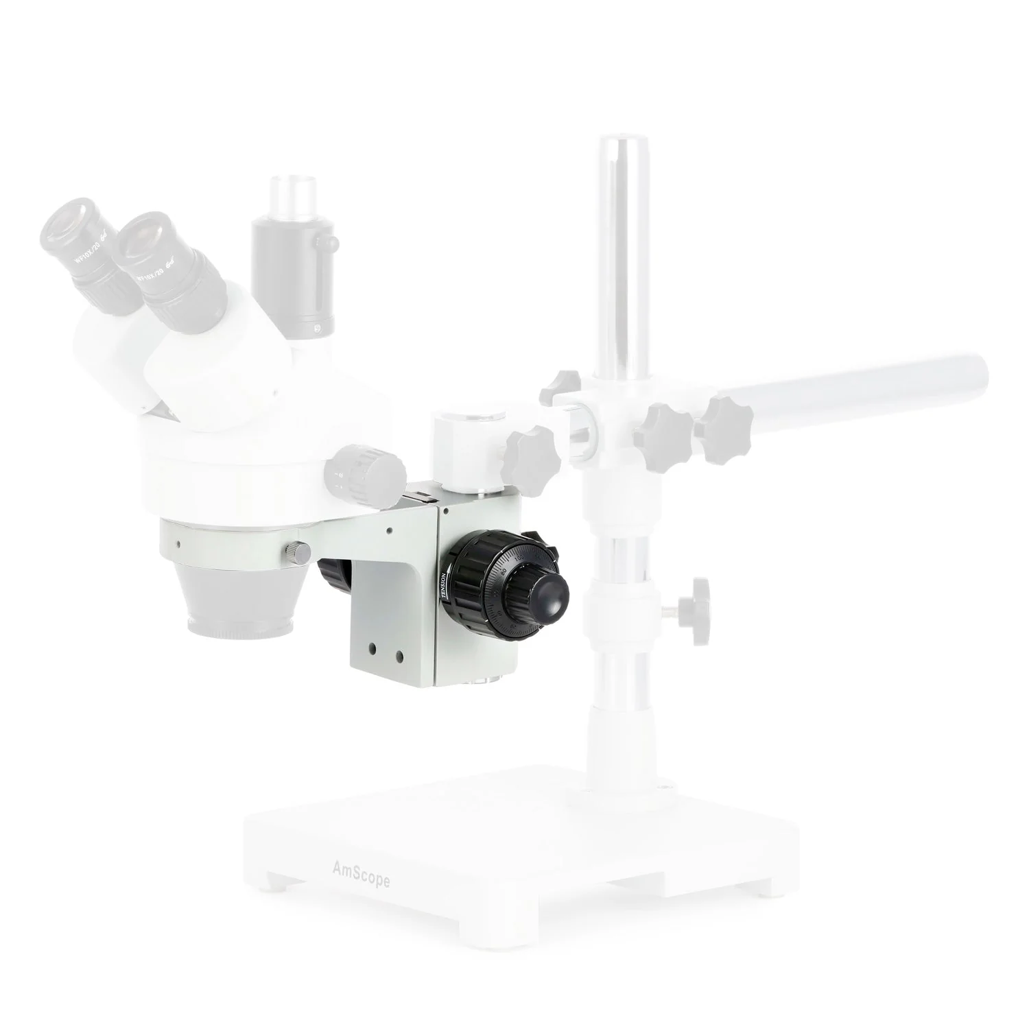 AmScope Stereo Microscope Focusing Block with Coarse and Fine Focus, 76mm Collar, 32mm Tube Mount - Image 6