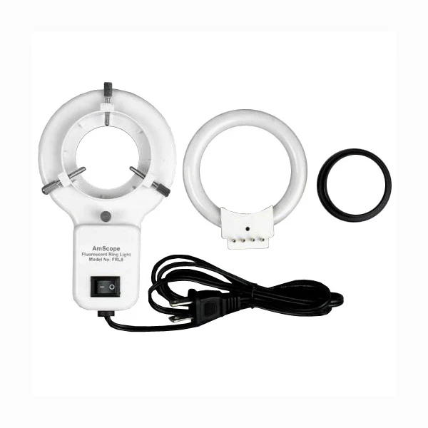 AmScope 8W Stereo Microscope Fluorescent Ring Light + Adapter