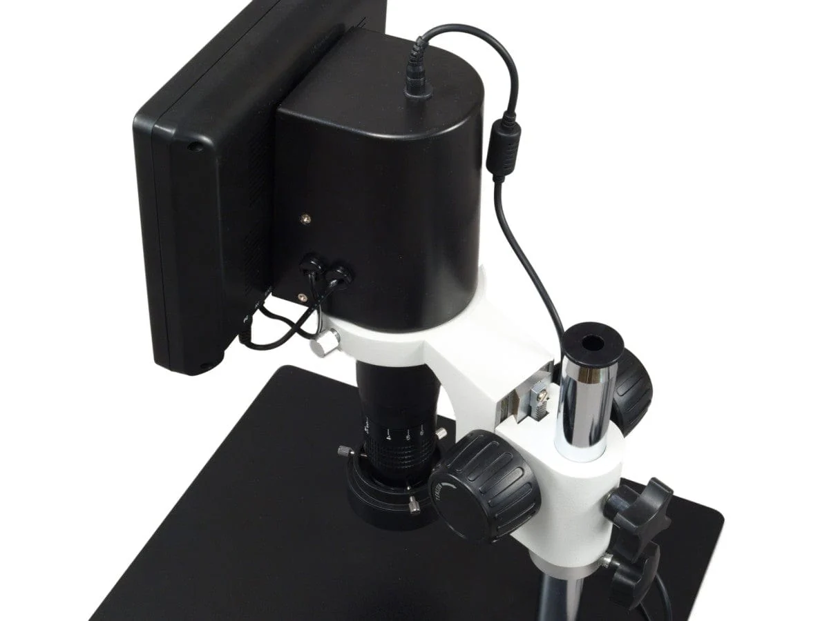 OMAX Video Inspection Zoom Digital Microscope 11X-102X Magnification with 8" LCD Monitor and 96-LED Ring Light - Image 4