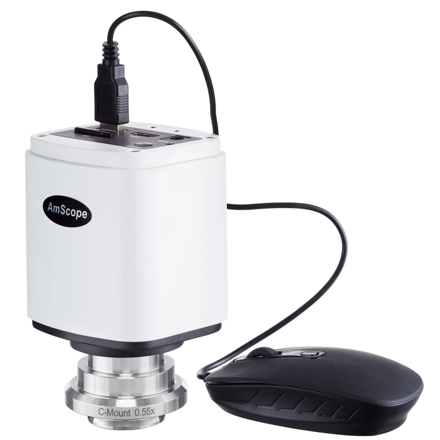 AmScope HD Series 1080p 60fps 2.0MP HDMI High-sensitivity Color CMOS C-mount Microscope Camera with 0.5X Adapter for Leica Microscopes for Stand-alone and PC Imaging