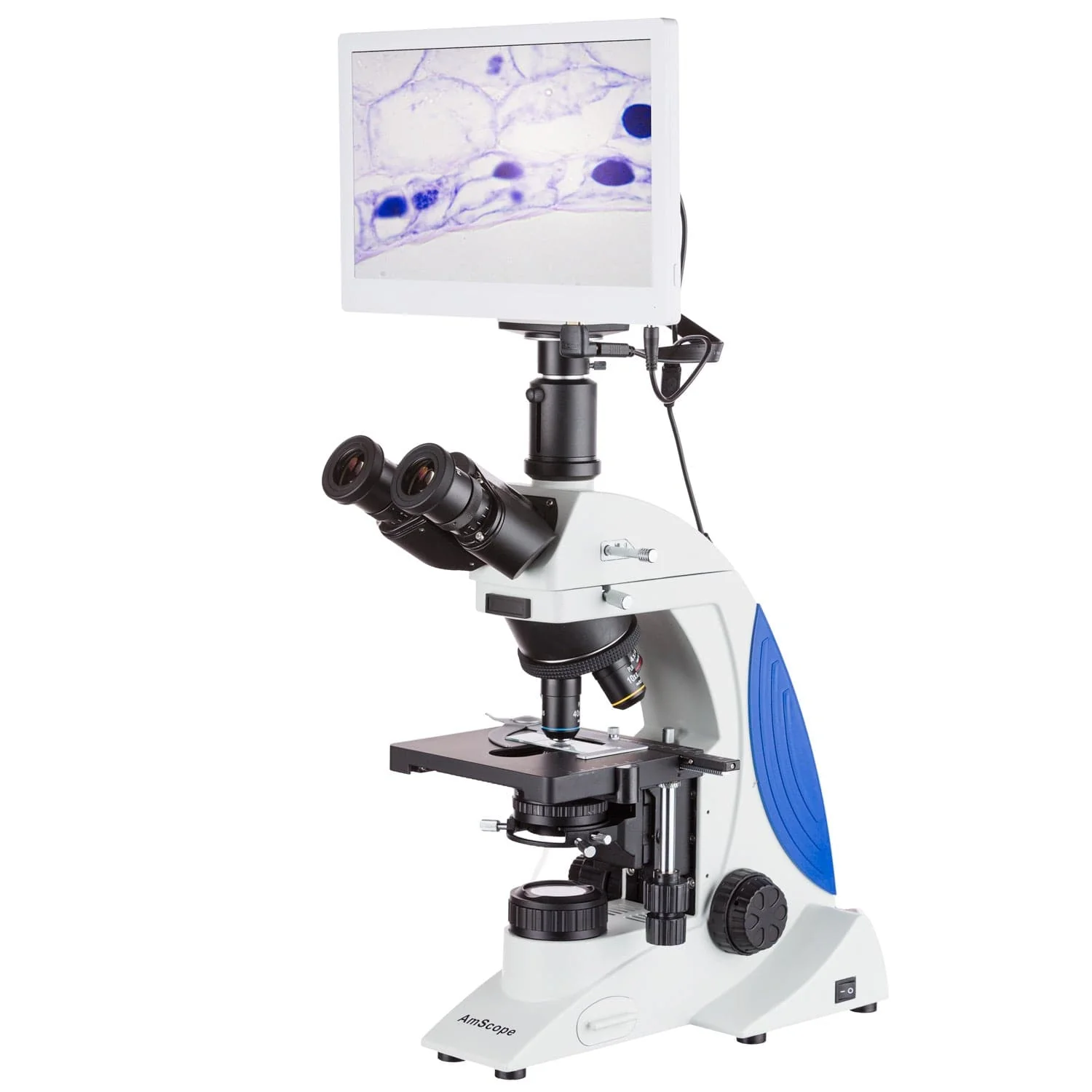 AmScope HD Series 1080p 15fps 5.0MP HDMI Color CMOS C-mount Microscope Camera with Monitor for Stand-alone and PC Imaging - Image 3