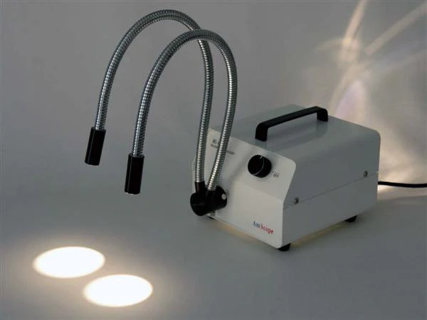 AmScope 150W Dual Gooseneck Fiber-Optic Illuminator - Image 3