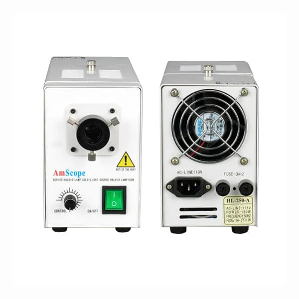 AmScope 150W Fiber Optical Microscope Illuminator Light Box 220V Version