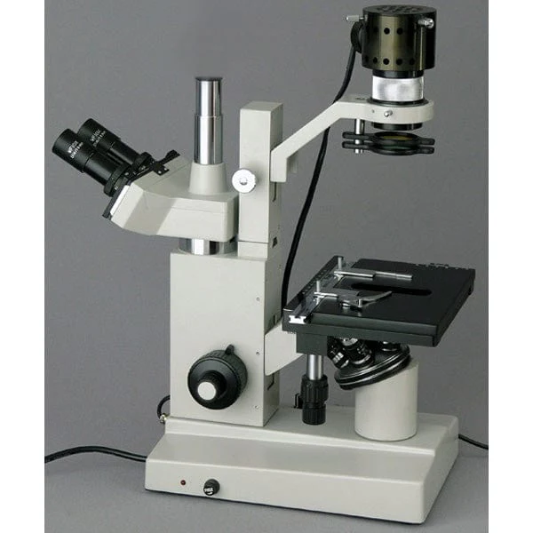 AmScope IN200 Series Inverted Tissue Culture Trinocular Compound Microscope 40X-640X Magnification with USB Camera - Image 3