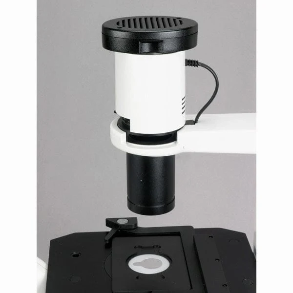 AmScope IN300 Series Infinity-corrected Inverted Biological Trinocular Compound Microscope 40X-800X Magnification with Phase-contrast - Image 5